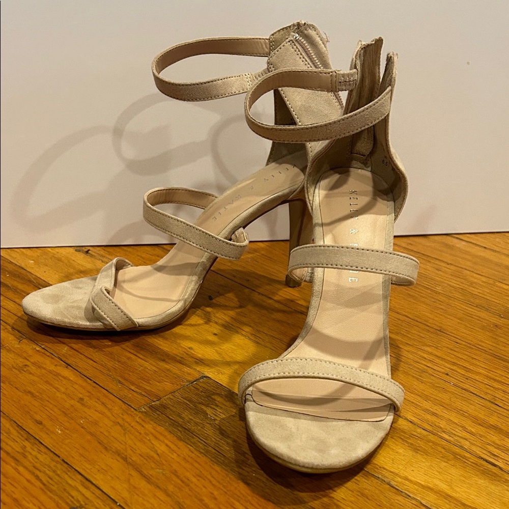 Kelly & Katie Nude Strappy Heels